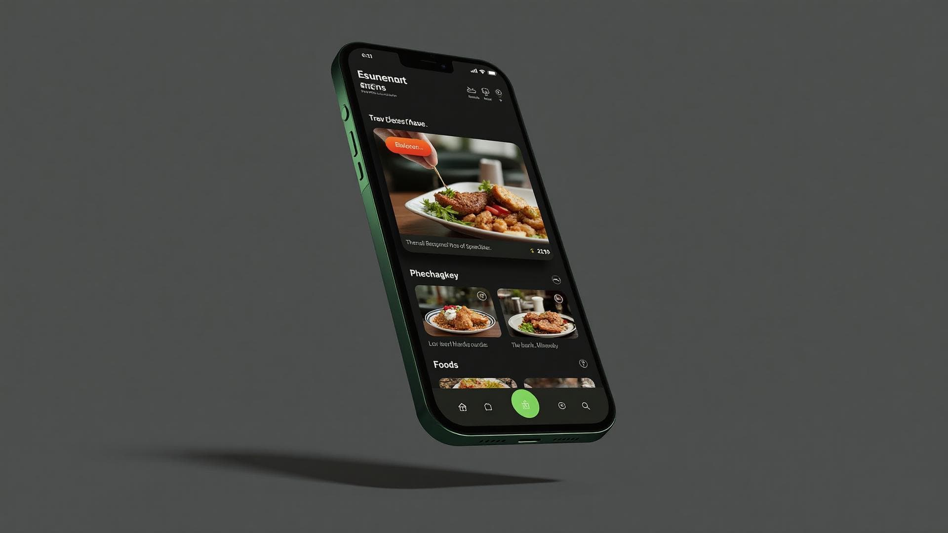Celular com o cardápio digital do Restaurante Online aberto